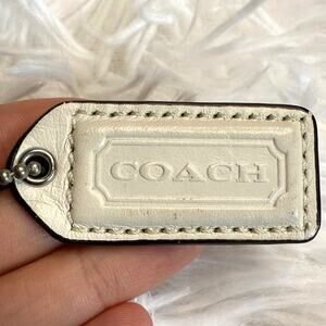 1.5" Vintage COACH y2k Fob Bag Charm Hang tag Hangtag